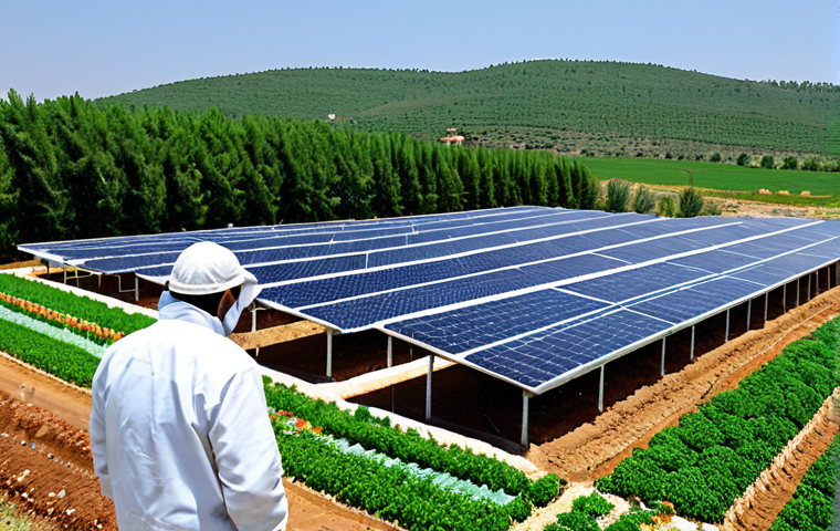 Sustainable Insect Farm**

"A modern, vertical insect farm in rural Turkey, focusing on mealworm cultivation. The farm utilizes solar panels and rainwater collection systems, surrounded by green fields and vegetable gardens. Inside, workers in clean, professional attire are tending to the insect colonies. Depict a family-friendly and sustainable agricultural operation. safe for work, appropriate content, fully clothed, professional, perfect anatomy, correct proportions, natural pose, professional photography, high quality"

**